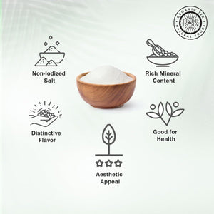 Himalayan White Salt by Pride of India - 2.2Lbs - Rarest & Enriched W/84+ Natural Minerals- Low Sodium- Mineral Rich Nutrition and Enhanced Taste- Healthier Table Salt Substitute