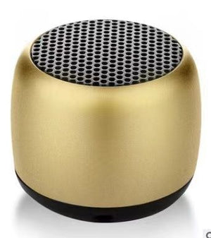 Compact Steel Bluetooth Speaker - HiFi IPX5 Waterproof Mini Sound System with TWS Interconnections