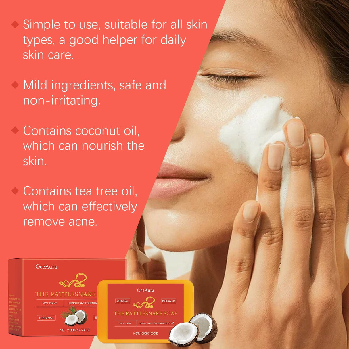 OceAura Acne Control Essential Oil Soap for Clear Skin & Oil Control