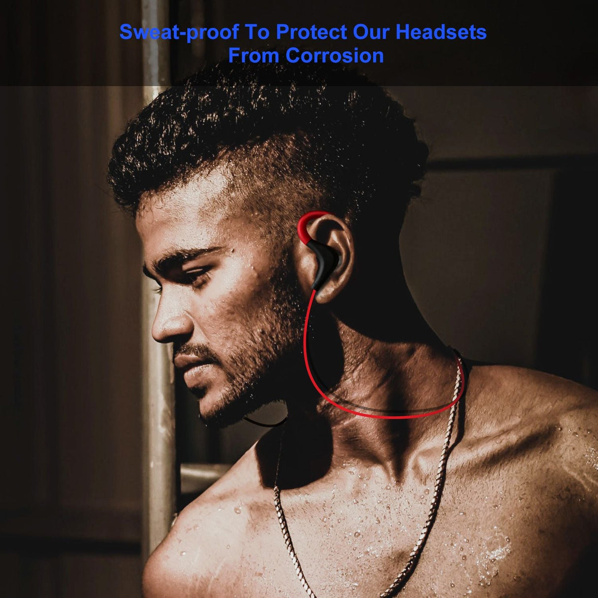 Wireless Headsets V4.1 Sport Earbuds Stereo Headphones Sweat-proof Noise Canceling Earphones Back-Headphone