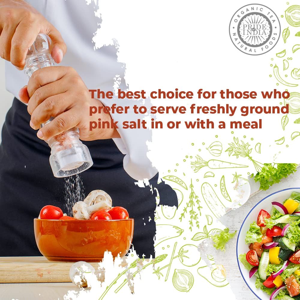 Pride Of India - Pure Himalayan Pink Salt - Enriched w/ 84+ Natural Minerals; Fine Grind 5 Pound Jar