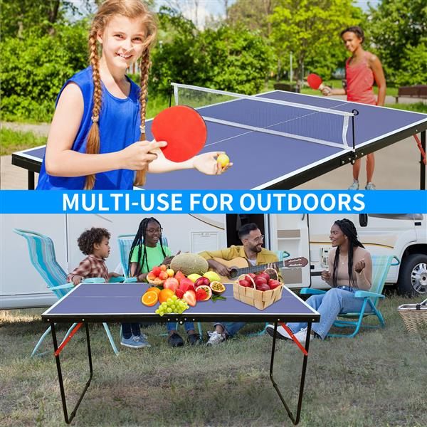 ping pong Table, Tennis Table Foldable & Portable Ping Pong Table Set with Net and 2 Ping Pong Paddles for Indoor Outdoor Game