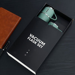 1pc/1Set Stainless Steel Thermal tumble with Cup & Gift Box Set; Double Layer Leakproof Insulated rambler; Keeps Hot and Cold Drinks for Hour