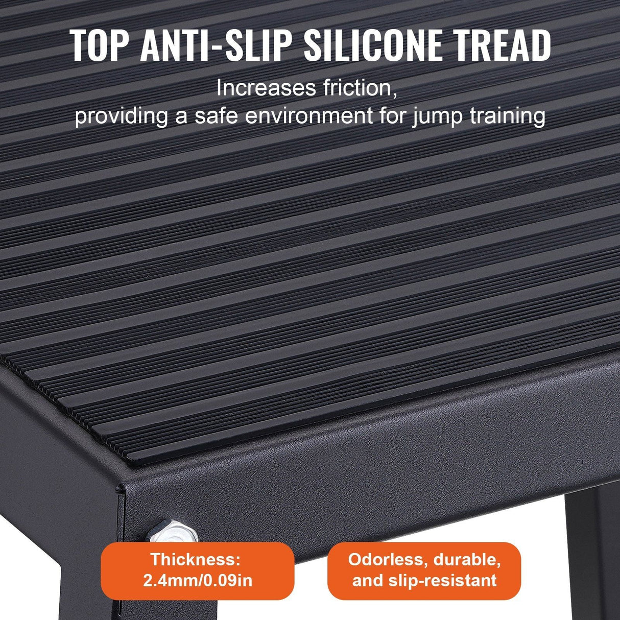 Steel 12 Inch Plyometric Jump Box for Agility Training - Anti-Slip Fitness Platform for Home Gym