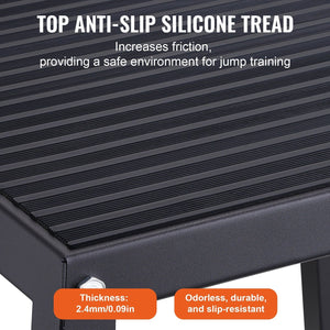 Steel 12 Inch Plyometric Jump Box for Agility Training - Anti-Slip Fitness Platform for Home Gym