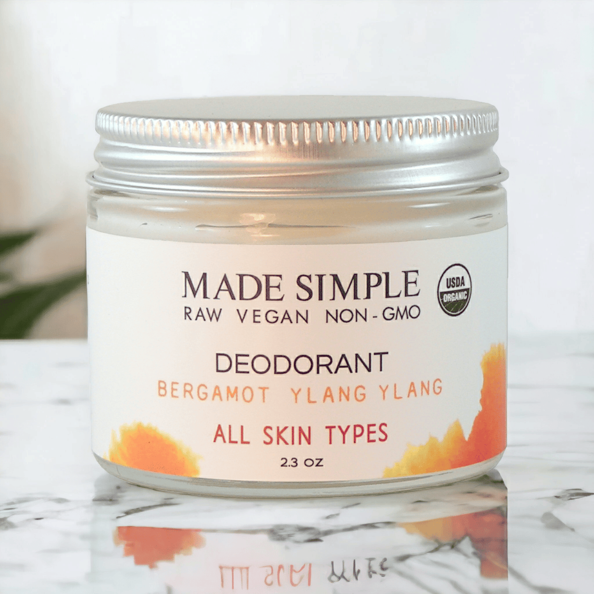 Organic Bergamot Ylang Ylang Natural Deodorant - Vegan & Cruelty-Free