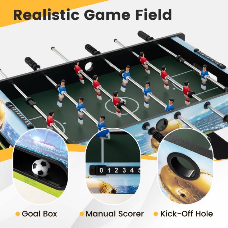 Mini Foosball Table with Score, soccer table Keeper for Usage Occasions Recreative
