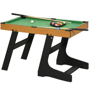 38" Foldable Billiards Tabletop Game, Pool Table Set, Fun for the Whole Family with Easy Folding for Storage, Balls, Cues, Chalk, Brush for Game Room, Man Cave