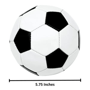 Durable Weatherproof Mini Soccer Ball – 6-Inch Lightweight Outdoor Kids' Ball in Black and White