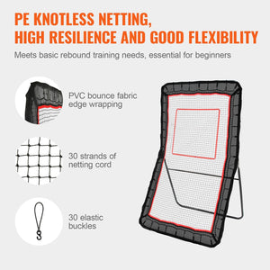 Lacrosse Rebounder for Backyard, 4x7 Ft Volleyball Bounce Back Net,