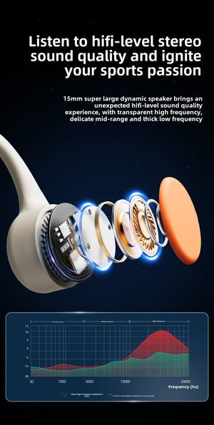 Bluetooth headset 32G memory earbuds not into the ear sports running anti-drop headphones