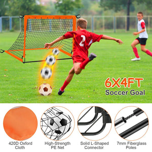 Portable Kids Soccer Training Goal Set with Pump, Cones, and Agility Ladder for Backyard Fun
