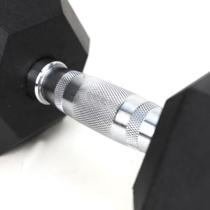 HDRS Rubber Coated Dumbbell with Contoured Chrome Handle