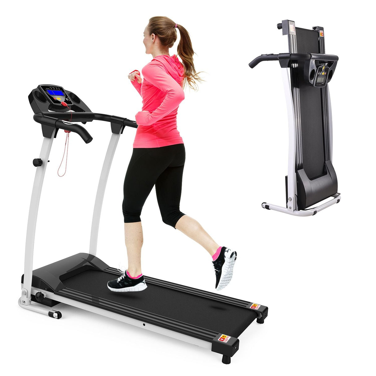 Foldable Electric Treadmill with LCD display