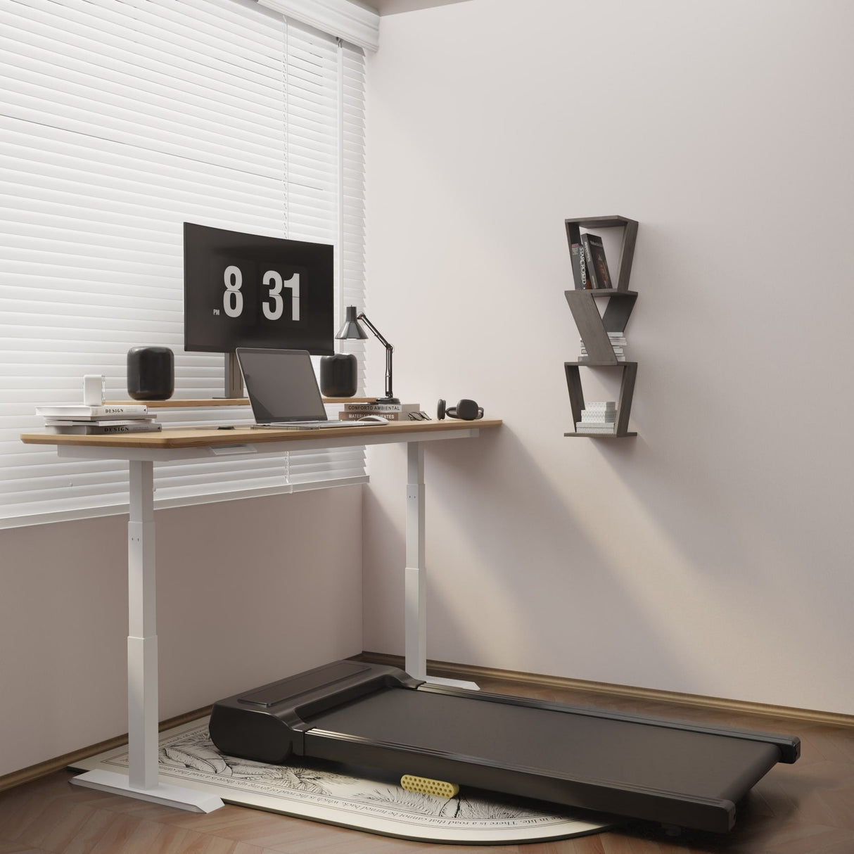 Compact High-Efficiency Brushless Motor Treadmill with LED Display for Home Fitness