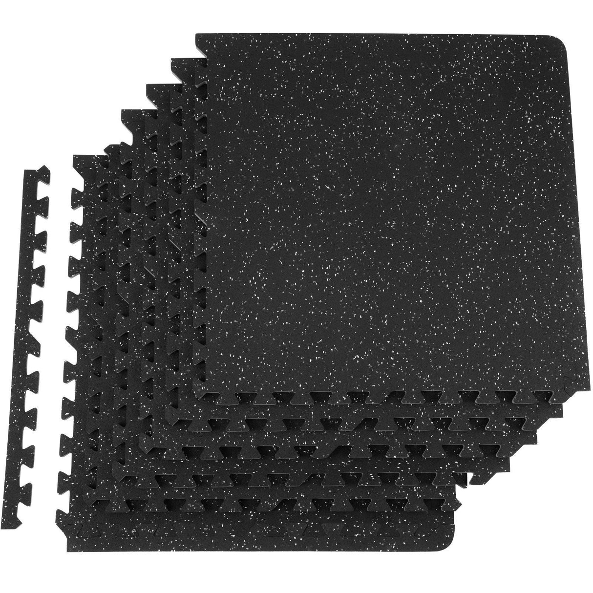 6 PCS 1/2 inch Thick Gym Floor Mats, 24" x 24" EVA Foam & Rubber