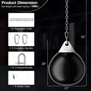 Home Gym 21 Inch Water Punching Bag with Adjustable Metal Chain