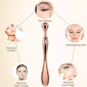 Facial Eye Cream Massager Stick with Metal Wand Applicator for Smooth Skin