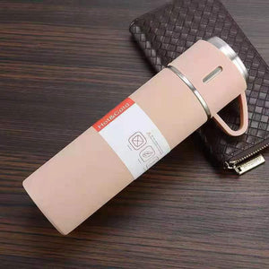 1pc/1Set Stainless Steel Thermal tumble with Cup & Gift Box Set; Double Layer Leakproof Insulated rambler; Keeps Hot and Cold Drinks for Hour