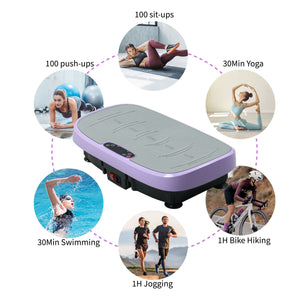 Vibration Plate Fitness Platform, Whole Body Exercise Machine for Lymphatic Drainage, Shaking Workout Board with 120 Speed Levels, Fat Burner and Weight Loss Equipment for Men and Women.