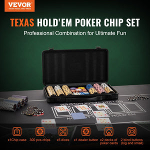 casino Chip Set, 300-Piece Poker Set