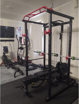 Multi-functional Power Cage,Home Adjustable Pullup Squat Rack 1000Lbs Capacity Comprehensive Fitness Barbell Rack