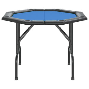 8-Player Folding Poker Table Blue 42.5"x42.5"x29.5"