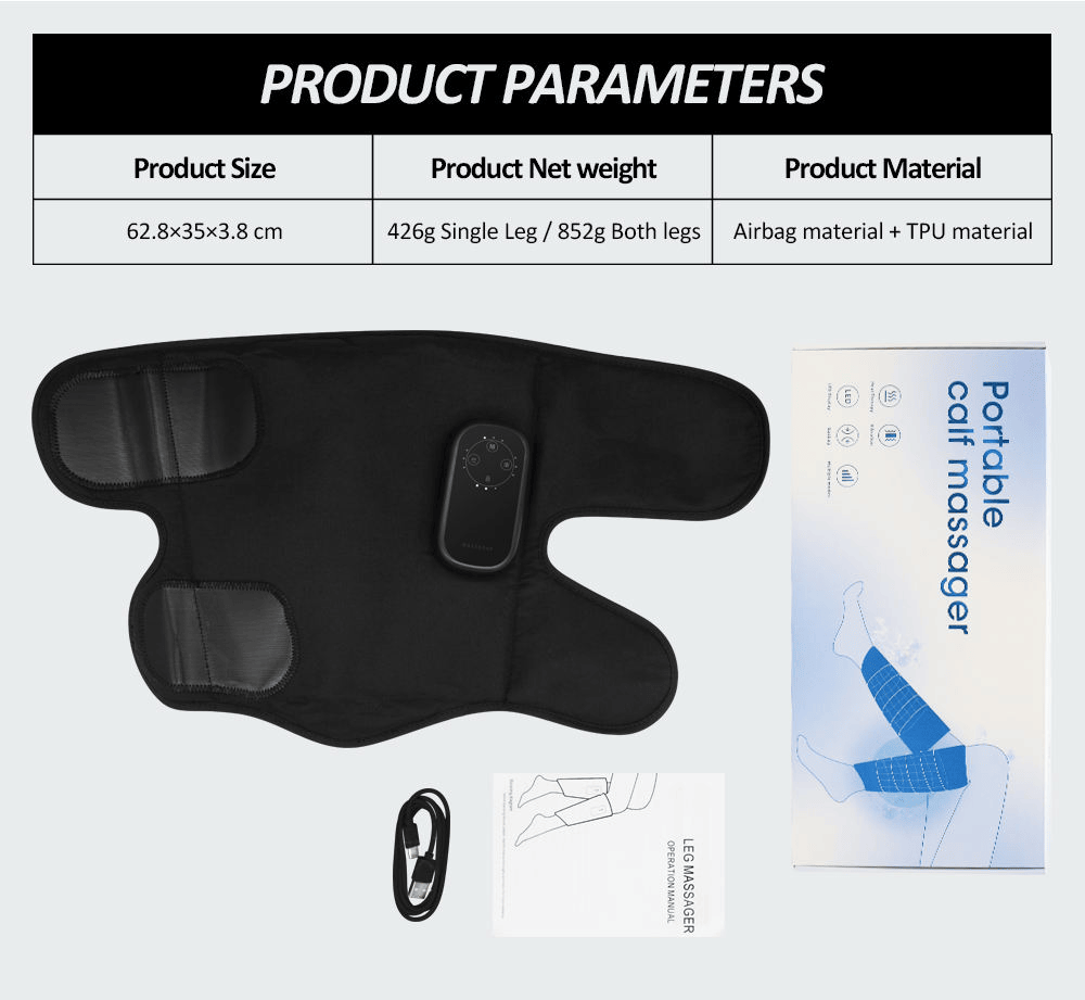 PSK709J-2 Air Compression Calf Massager with EMS Pulse and Vibration for Soothing Leg Relief
