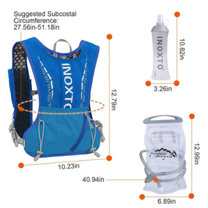 Sport Hydration Vest Running Backpack with 15oz 50oz Water running hydration bladder Adjustable Strap Storage Bag for Trail Running Marathon Race Hiking