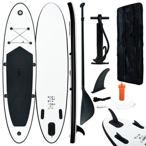 Inflatable Stand up Paddle Board Set Black and White