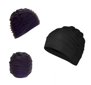 Swimming Cap Long Hair Swim Caps Waterproof Swimming Cap, Black