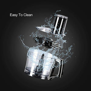 All-in-One 600W Food Processor and Mixer with 10-Cup Capacity for Chefs