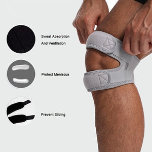 Unisex Adjustable Knee Support Brace with Patella Pad for Sports & Workouts