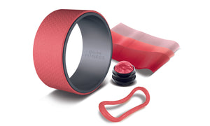 4-Pcs yoga ring, resistance strap, massage ball, yoga wheel Home Fitness Set