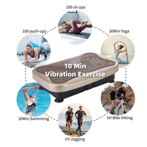 Vibration Plate Fitness Platform Whole Body Exercise Machine with 120 Speed Levels, Lymphatic Drainage, Fat Burning, and Weight Loss, Perfect for Women, Men, and Home Gym exercise