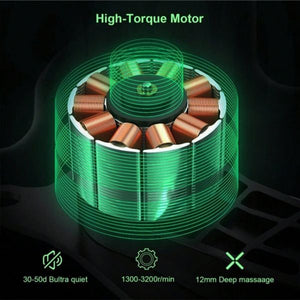 Massage Gun Deep Tissue Percussion Massager for Athletes,Handheld Body Back Muscle Massager Gun with 8 Massage Heads