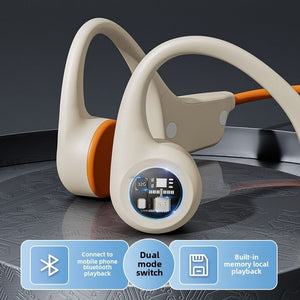 Bluetooth headset 32G memory earbuds not into the ear sports running anti-drop headphones