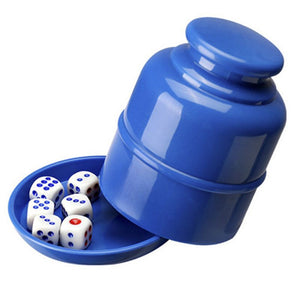 1pc standard Dice & Dice Cup Set; Bar Sieve Thickened Combination with Bottom Holder; Outdoor Table Game Accessories