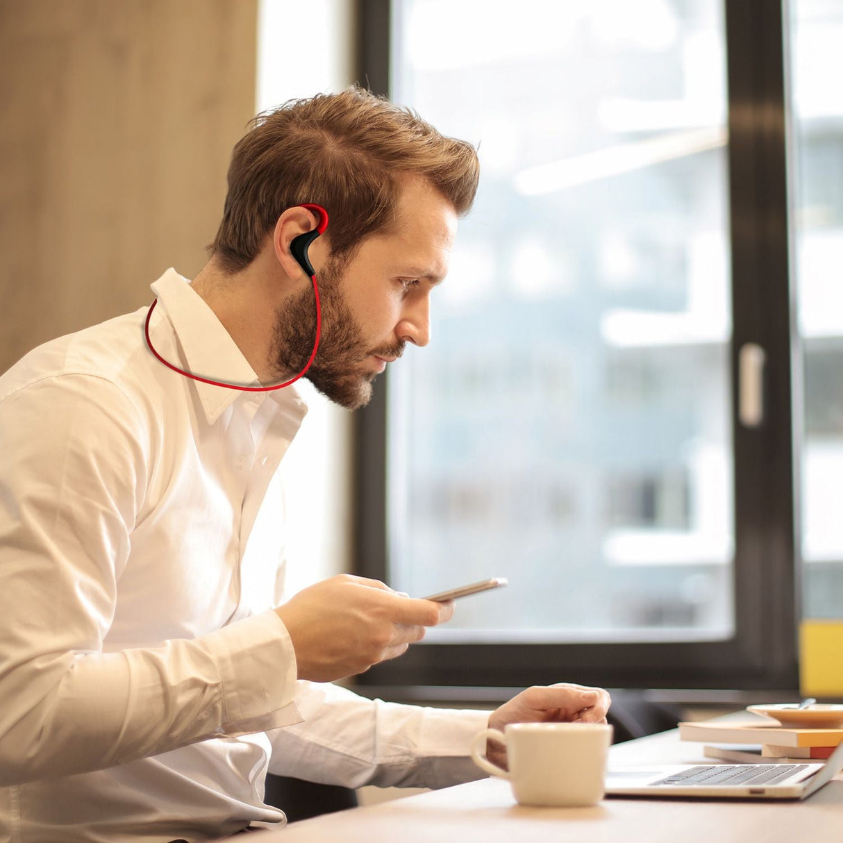 Wireless Headsets V4.1 Sport In-Ear Stereo Headphones Sweat-proof Noise Canceling Earphones Back-earbuds for any activity