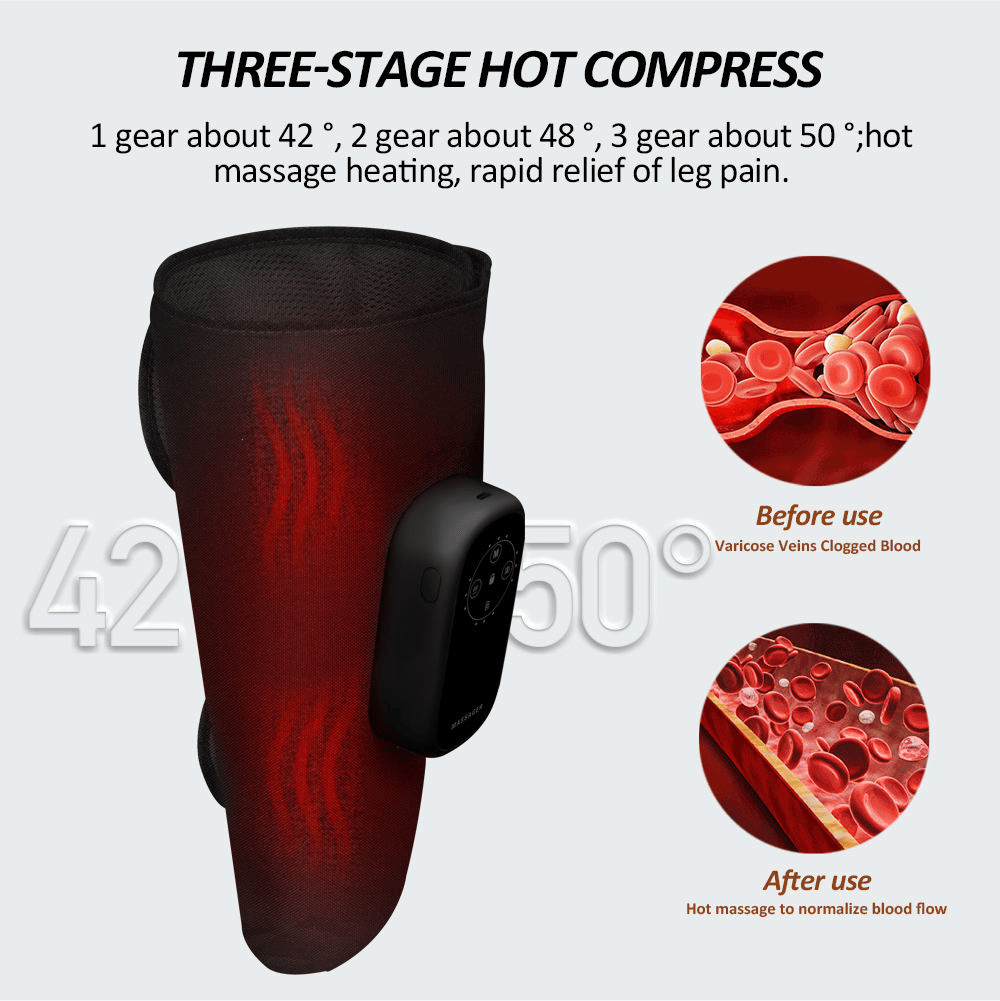 PSK709J-2 Air Compression Calf Massager with EMS Pulse and Vibration for Soothing Leg Relief