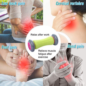 Foam Roller Massage for Relief Plantar Fasciitis and Heel Foot Arch Pain Reflexology Massager for Back Leg Hand Muscle Relaxation