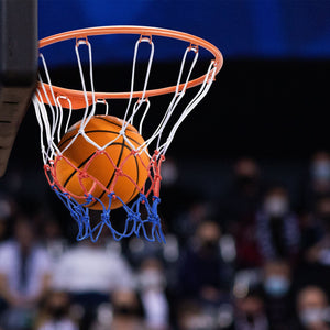 Durable Wall-Mounted Basketball Rim with Net - Indoor/Outdoor Basketball Goal