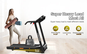 Treadmill, walking pad Treadmill, Treadmill for Home gym under desk Office, Portable Treadmill Under Desk office, 330LBS Weight Capacity Foldable Compact Treadmill with LED Display Easy Assembly Green