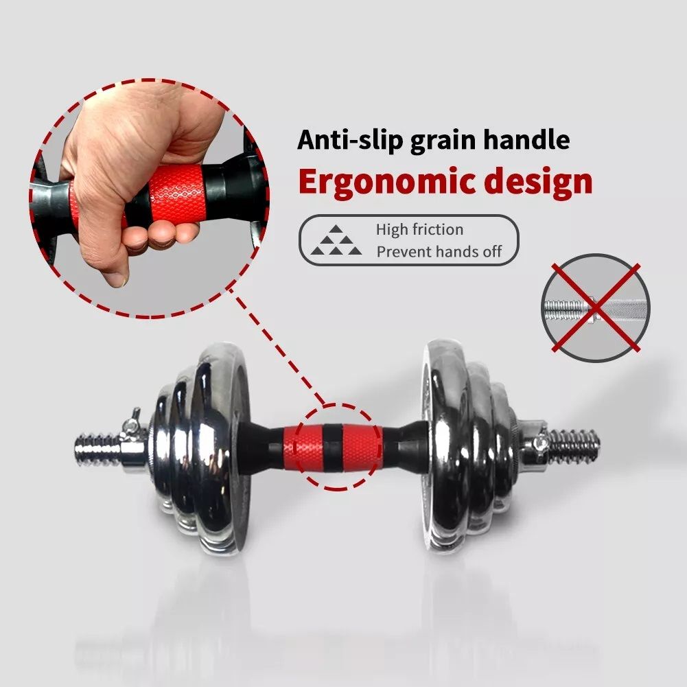 Adjustable Dumbbell Set Home Gym Cast Iron Barbell Sets with Carry Box 66lbs Office Bedroom Workout Dumbbells for Men and Women