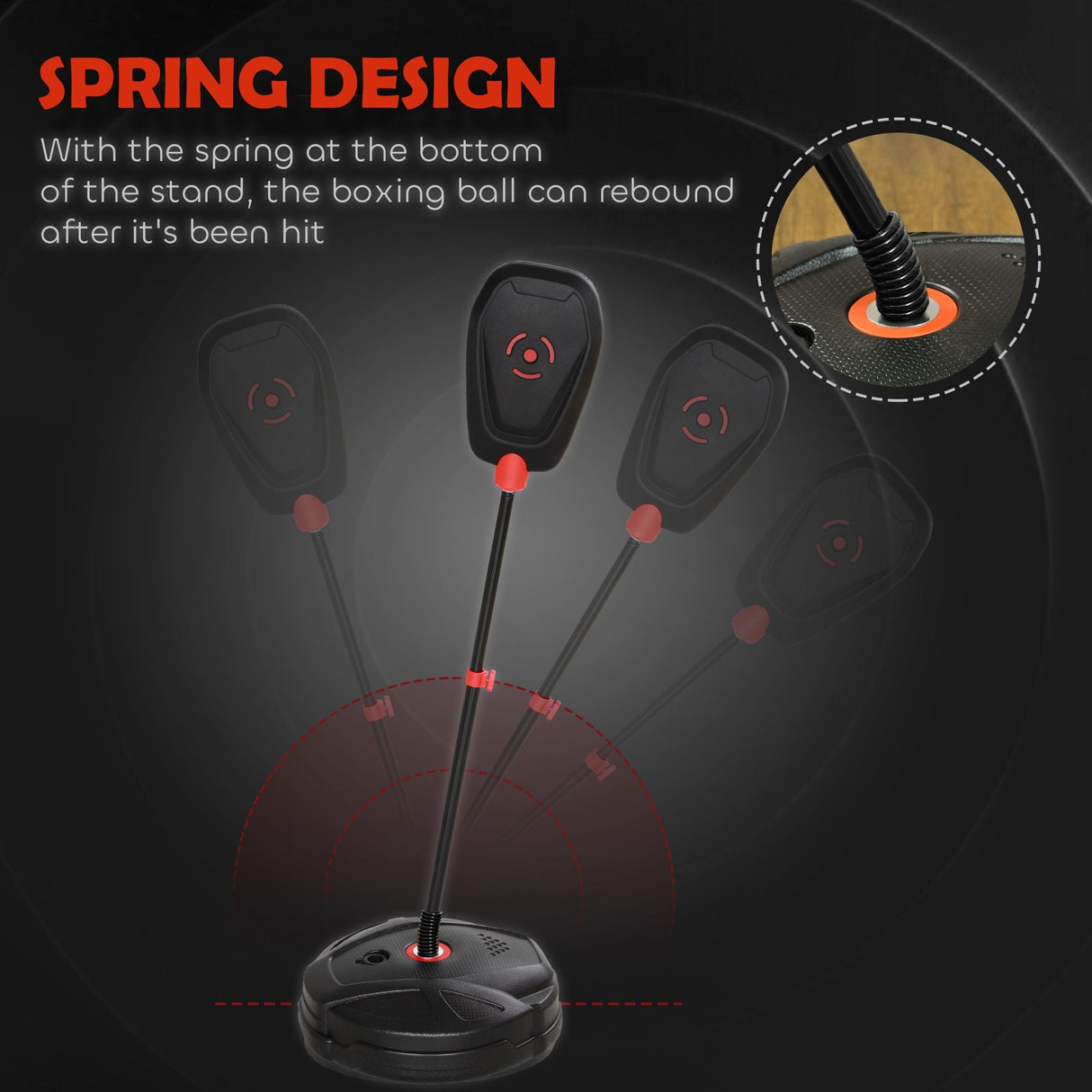 Qaba Punching Bag for Kids, Punching Bag with Stand, Boxing Gloves for 5-10 Year Old, Adjustable Kids Boxing Bag, Children Boxing Set, Sports Toy for Boys & Girls, Black