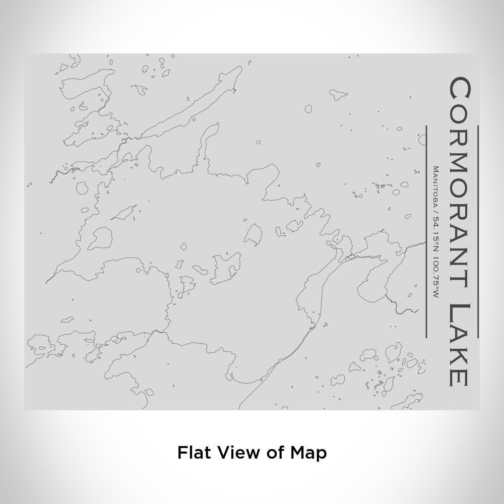 Cormorant Lake Manitoba Map Design Water Bottle with Eco-Friendly Bamboo Lid