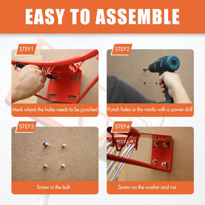 Basketball Rim Replacement 18" Steel Rim with Net, Easy to Install and Reliable Quality