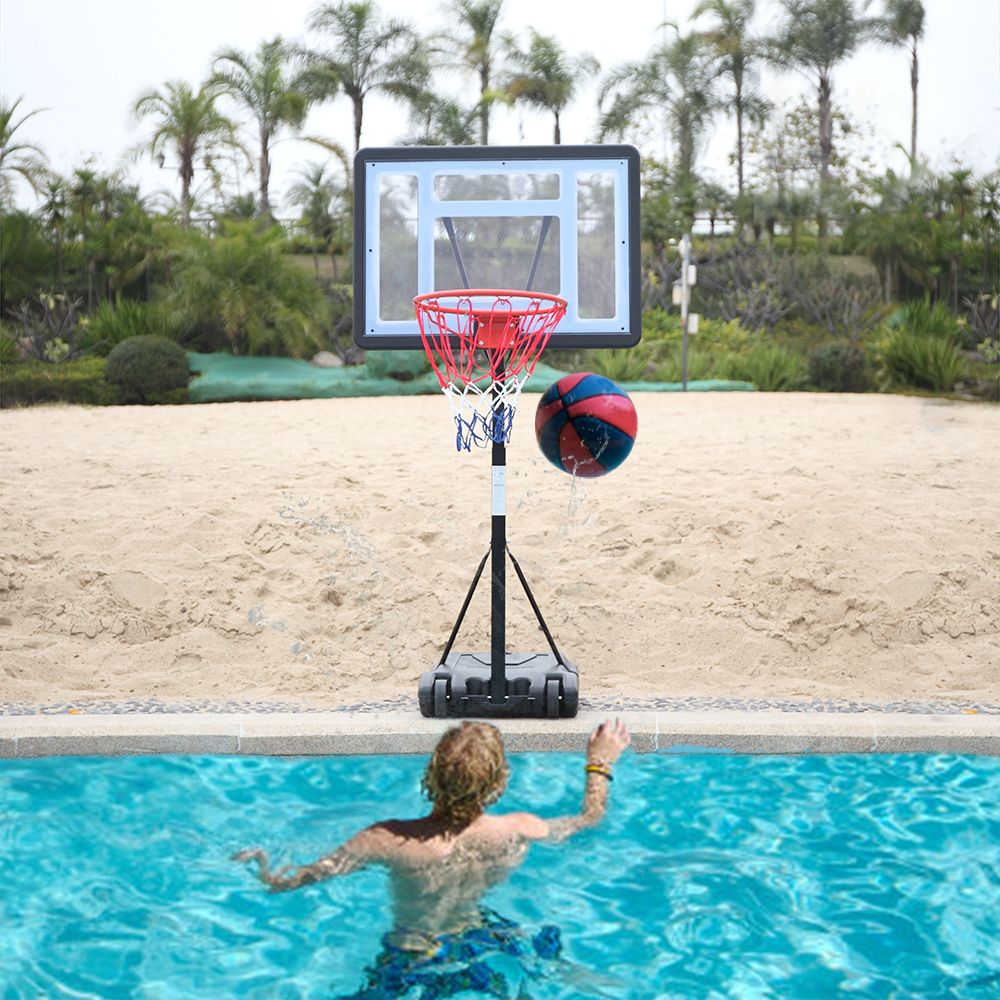 Adjustable Height Portable PVC Swimming Pool Basketball Stand for 7# Balls