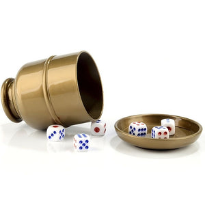1pc standard Dice & Dice Cup Set; Bar Sieve Thickened Combination with Bottom Holder; Outdoor Table Game Accessories