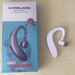 Wireless earbuds with microphone for all smartphones; hands-free sports headphones with Bluetooth connection and microphone